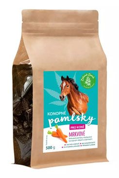 Konopný pamlsek pro koně - mrkvový 500g