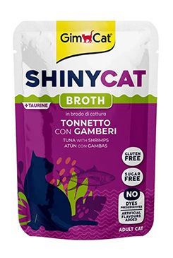 GimCat ShinyCat kapsa tuňák s krevetami ve vývaru 70g