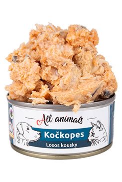 All Animals kočkopes konz. Losos kousky 90g