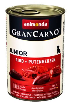 Animonda pes GRANCARNO konz. JUNIOR hov/krůt srdc 400g