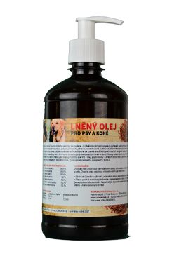 Lněný olej pro koně a psy ZEUS 500ml