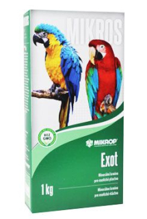 Mikrop Mikros Exot pro papoušky plv 1kg krabička