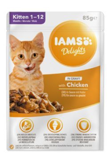 Iams Cat Kitten Delights kapsa Chicken in gravy 85g