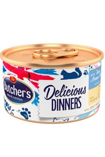 Butcher's Cat Delic. Dinners tuňák+ryby konz. 85g