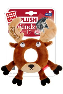 Hračka pes GiGwi Plush Friendz sob s gum. kroužkem