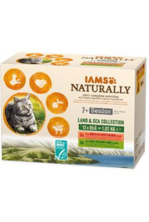 Iams Cat Senior Naturally kapsa Land&Sea in grav12x85g
