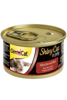 GimCat ShinyCat konz. kuře s hovězím 70g
