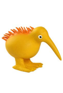 Hračka pes WHISTLE latex,pískací,oranž. 13,5cm Kiwi