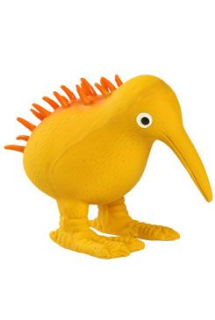 Hračka pes WHISTLE latex,pískací,oranž. 11,5cm Kiwi