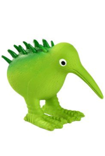 Hračka pes WHISTLE latex,pískací,zelen. 8,5cm Kiwi