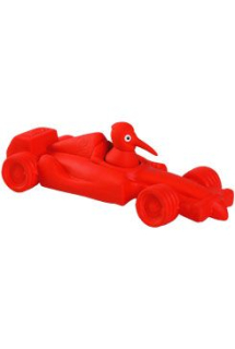 Hračka pes FORMULA latex,pískací,červená 19cm Kiwi