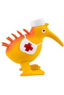 Hračka pes NURSE latex,pískací,oranžová 13cm Kiwi