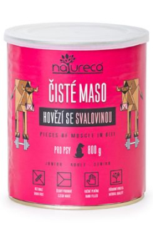 NATURECA konz. hovězí se svalovinou pro psy 800g