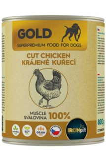 IRONpet Gold Dog konz. Chicken Cut Muscle 800g