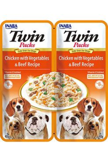 Churu Dog Twin Packs Chick&Veg. & Beef in Broth 2x40g