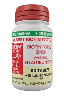 Giom S pes Na srst Biotin FORTE 60 tbl