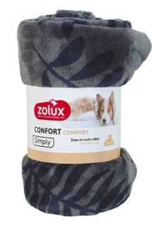 Pelech deka COCOON 150x100cm antracit se vzorem Zolux