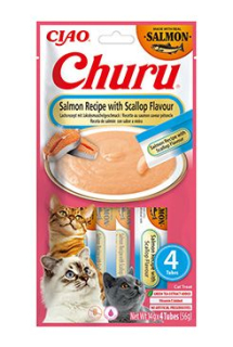 Churu Cat Salmon Recipe with Scallop Flavour 4x14g