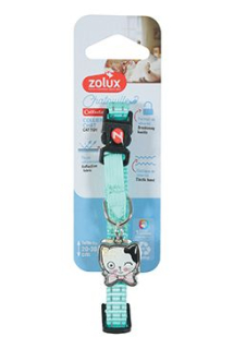 Obojek kočka CHATOUILLE s přívěskem modrá Zolux