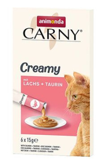 Animonda kočka CARNY poch. Creamy losos/taurin 6x15g