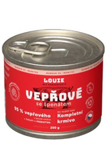 Louie Dog konz. Vepřové se špenátem a prebiotiky 200g