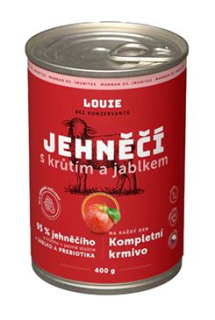Louie Dog konz. Jehněčí s krůtím,jablk.prebiotiky 400g