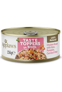 Applaws Dog konz. Toppers Broth kuře se šunkou 156g