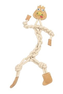 Hračka pes animALL Krůta kůže+lano Mr.Roper 47cm