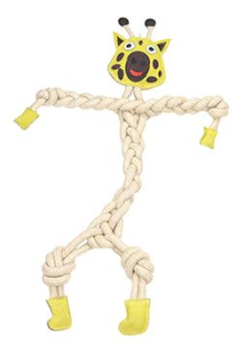 Hračka pes animALL Žirafa kůže+lano Mr.Roper 78cm