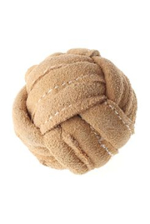 Hračka pes animALL Kožený míč kůže, natural L 10cm