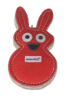 Hračka pes animALL Králík kůže, barevný 18x11cm
