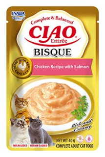 Churu Cat Entrée Bisque Chicken Recipe with Salmon 40g