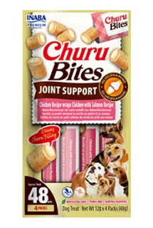 Churu Dog Bites Joint Supp.Chick.wraps Chick&Salm4x12g
