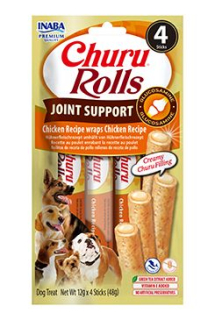 Churu Dog Rolls Joint Supp.Chick.wraps Chicken 4x12g