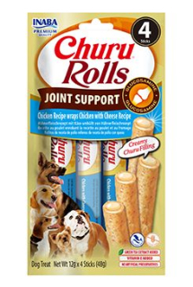 Churu Dog Rolls Joint Supp.Chick.wraps Chick&Ches4x12g