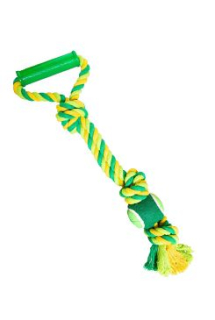 Hračka pes Přetahovadlo 3uzly+tenisák 310g/60cm HipHop