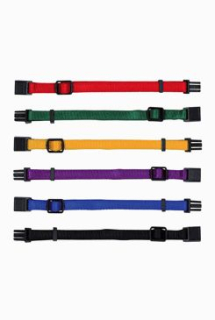Obojek nylon pro štěňata rozl.černá-orchid M-L 6ks TR