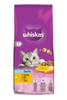 Whiskas Dry s kuřecím masem - STERILE 14kg