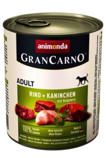 Animonda pes GRANCARNO konz. ADULT králík/bylinky 800g