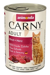 Animonda konz. kočka CARNY Adult hovězí srdce 400g