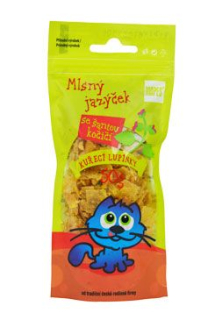 Pochoutka kočičí MAPES kuřecí lupínky se šantou 50g