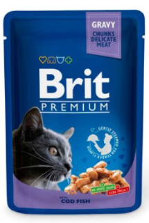 Brit Premium Cat kapsa with Cod Fish 100g