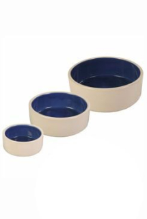 Miska keramická pes bílá/modrá 1l 18cm TR 1ks