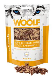 WOOLF pochoutka chicken with cod sandwich 100g