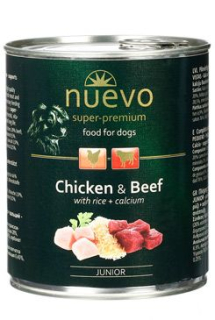 Nuevo pes junior kuřecí a hovězí konz. 800g