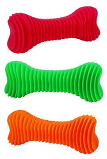 Hračka pes Kost Dentální žebrovaná plovací 12cm SP