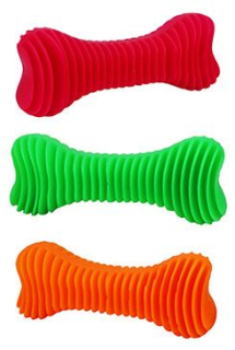 Hračka pes Kost Dentální žebrovaná plovací 16cm SP