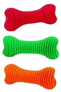 Hračka pes Kost Dentální žebrovaná plovací 14cm SP