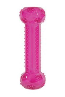 Hračka pes kost TPR POP STICK 25cm růžová Zolux