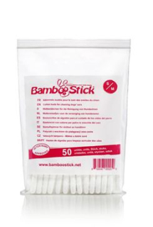 Tyčinky vatové BambooStick S/M pro čišt. uší psů 50ks